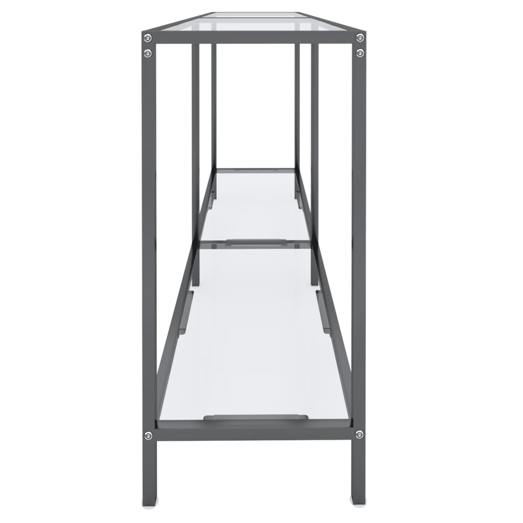 Konzolni stol prozirni 140 x 35 x 75,5 cm od kaljenog stakla