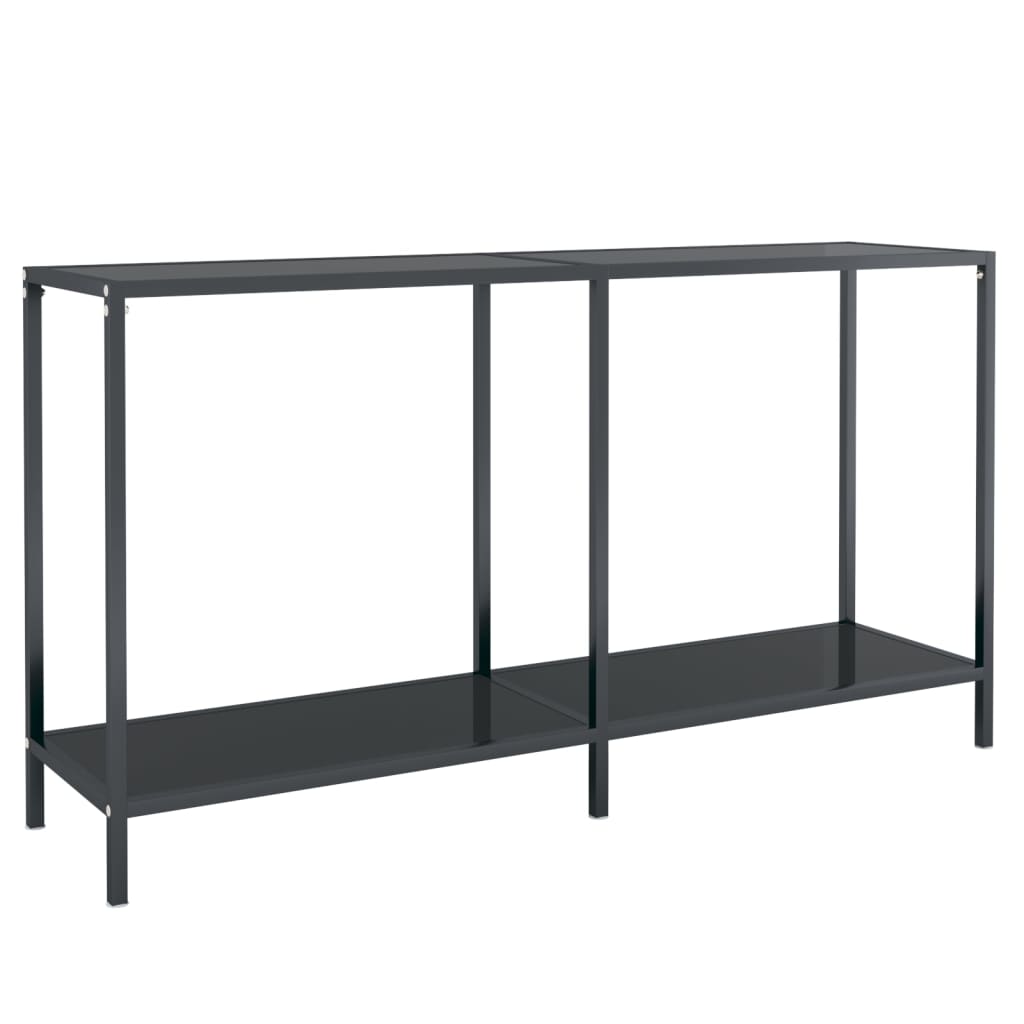Konzolni stol crni 140 x 35 x 75,5 cm od kaljenog stakla