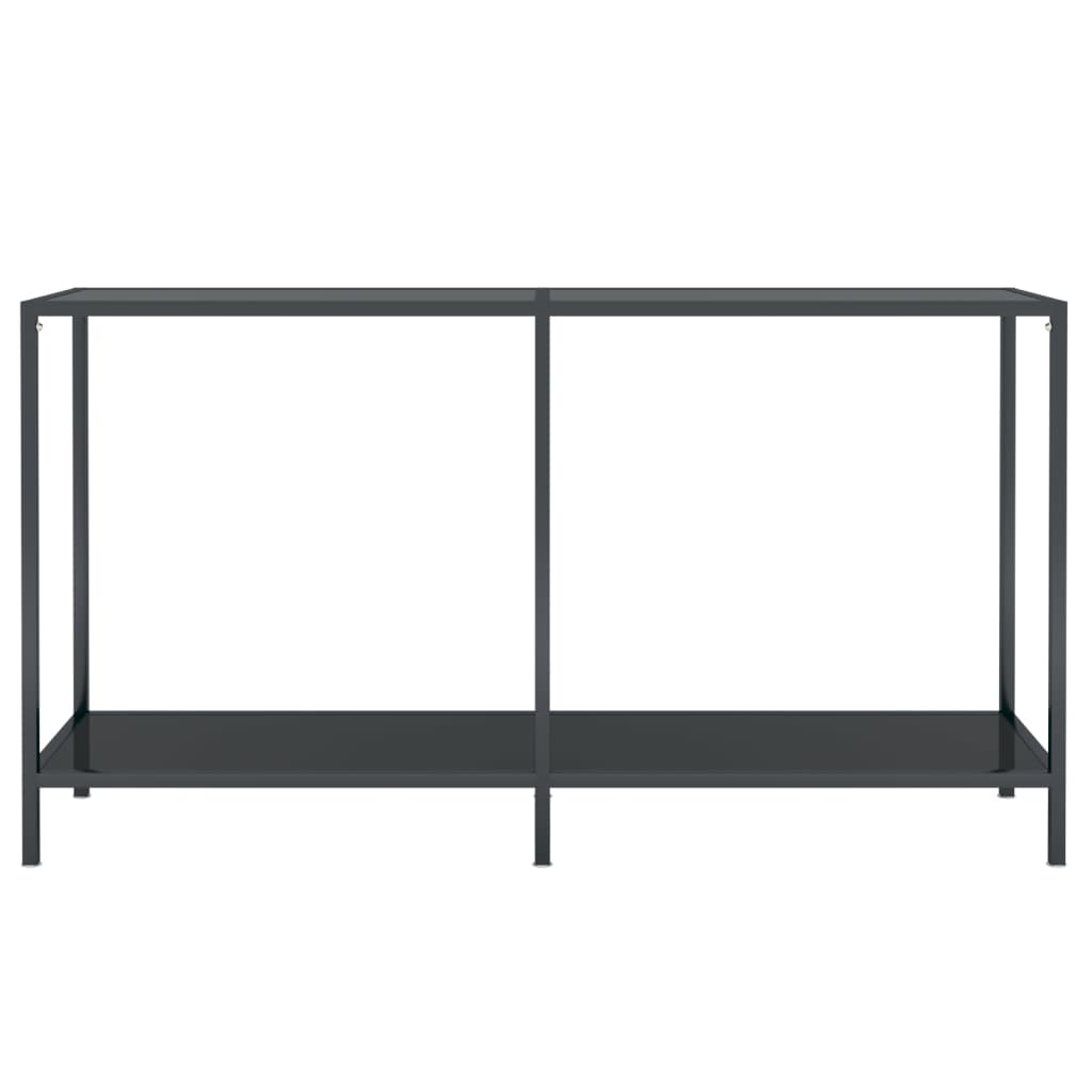 Konzolni stol crni 140 x 35 x 75,5 cm od kaljenog stakla