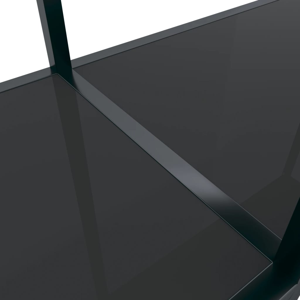 Konzolni stol crni 140 x 35 x 75,5 cm od kaljenog stakla