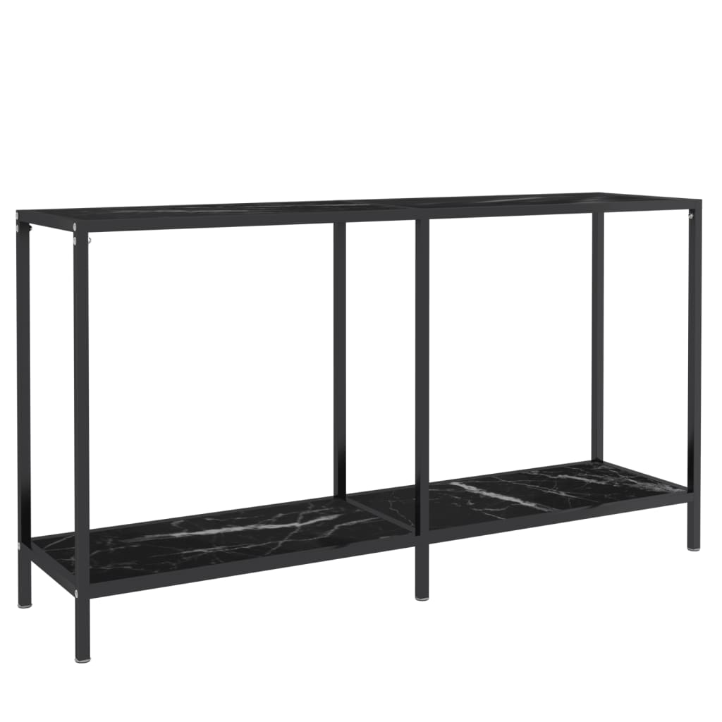 Konzolni stol crni 140 x 35 x 75,5 cm od kaljenog stakla