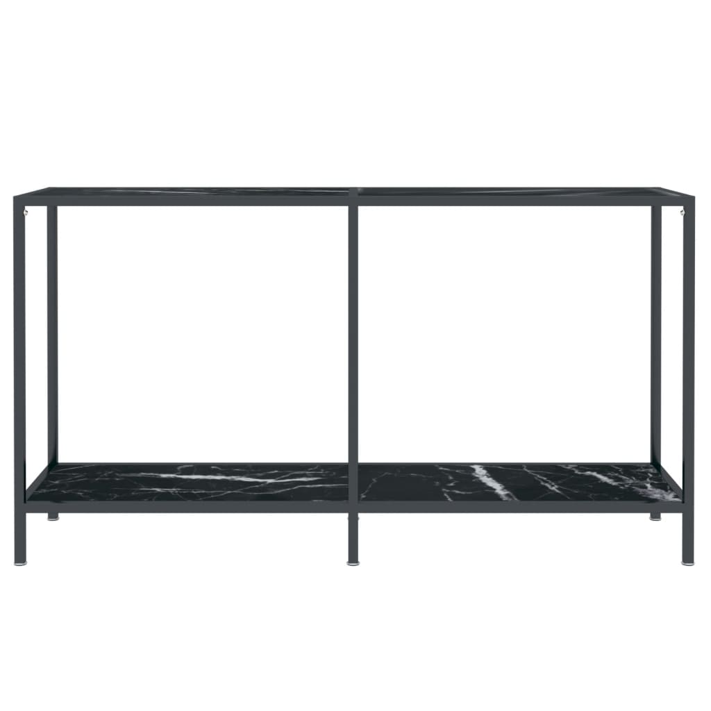 Konzolni stol crni 140 x 35 x 75,5 cm od kaljenog stakla