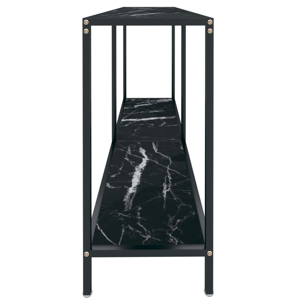Konzolni stol crni 140 x 35 x 75,5 cm od kaljenog stakla