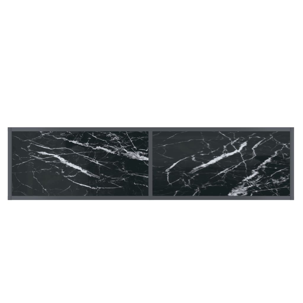 Konzolni stol crni 140 x 35 x 75,5 cm od kaljenog stakla