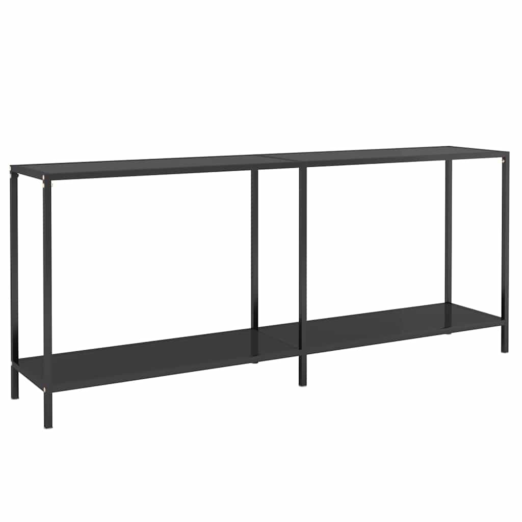 Konzolni stol crni 180 x 35 x 75,5 cm od kaljenog stakla