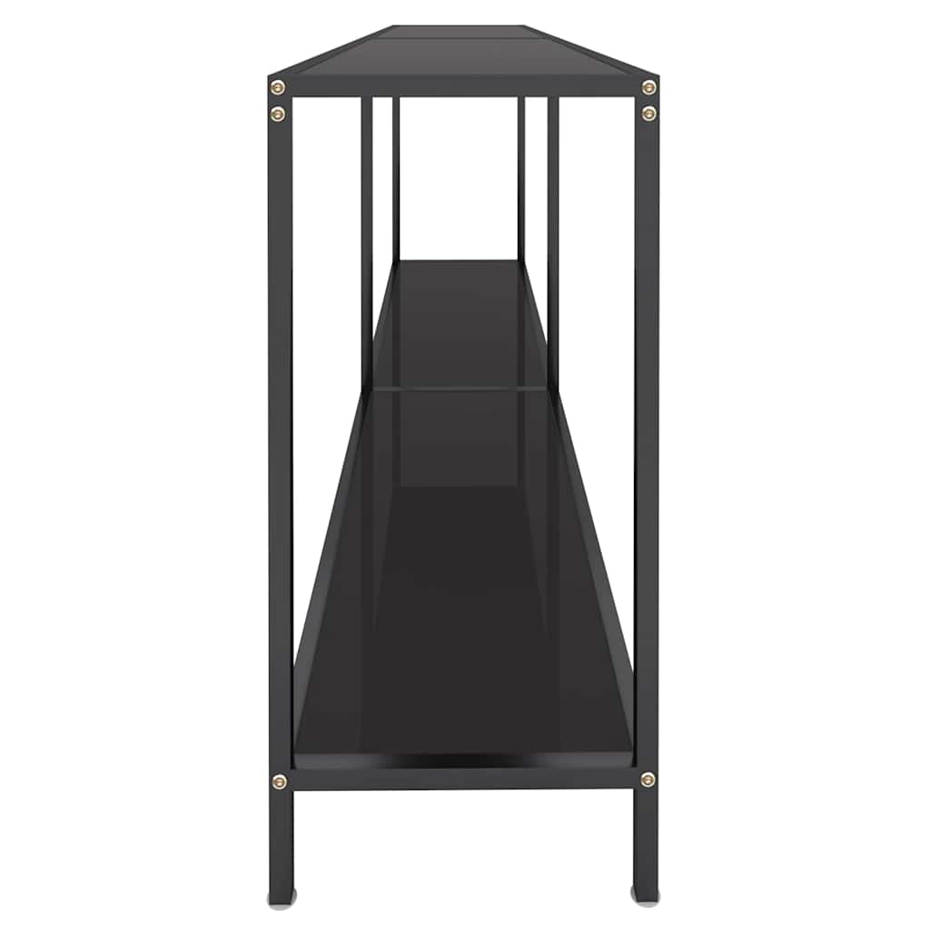 Konzolni stol crni 180 x 35 x 75,5 cm od kaljenog stakla