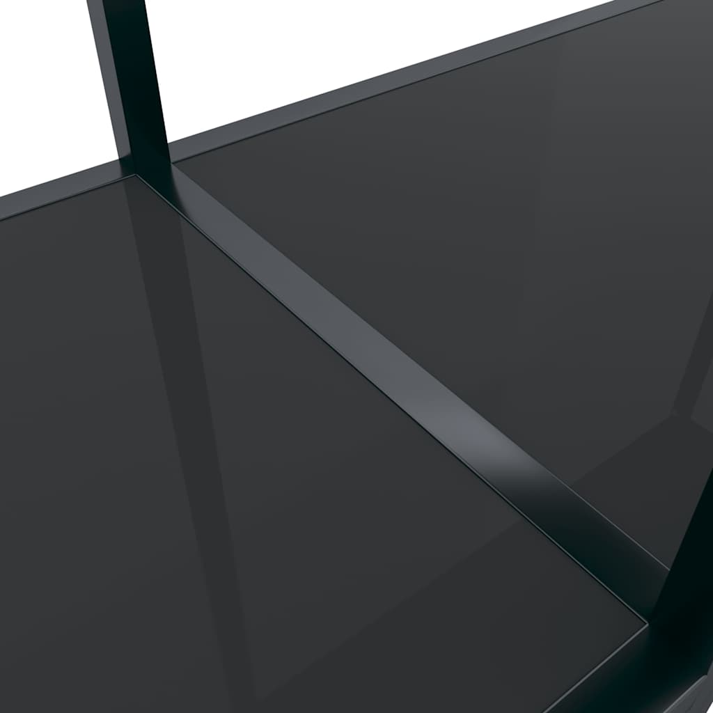 Konzolni stol crni 180 x 35 x 75,5 cm od kaljenog stakla