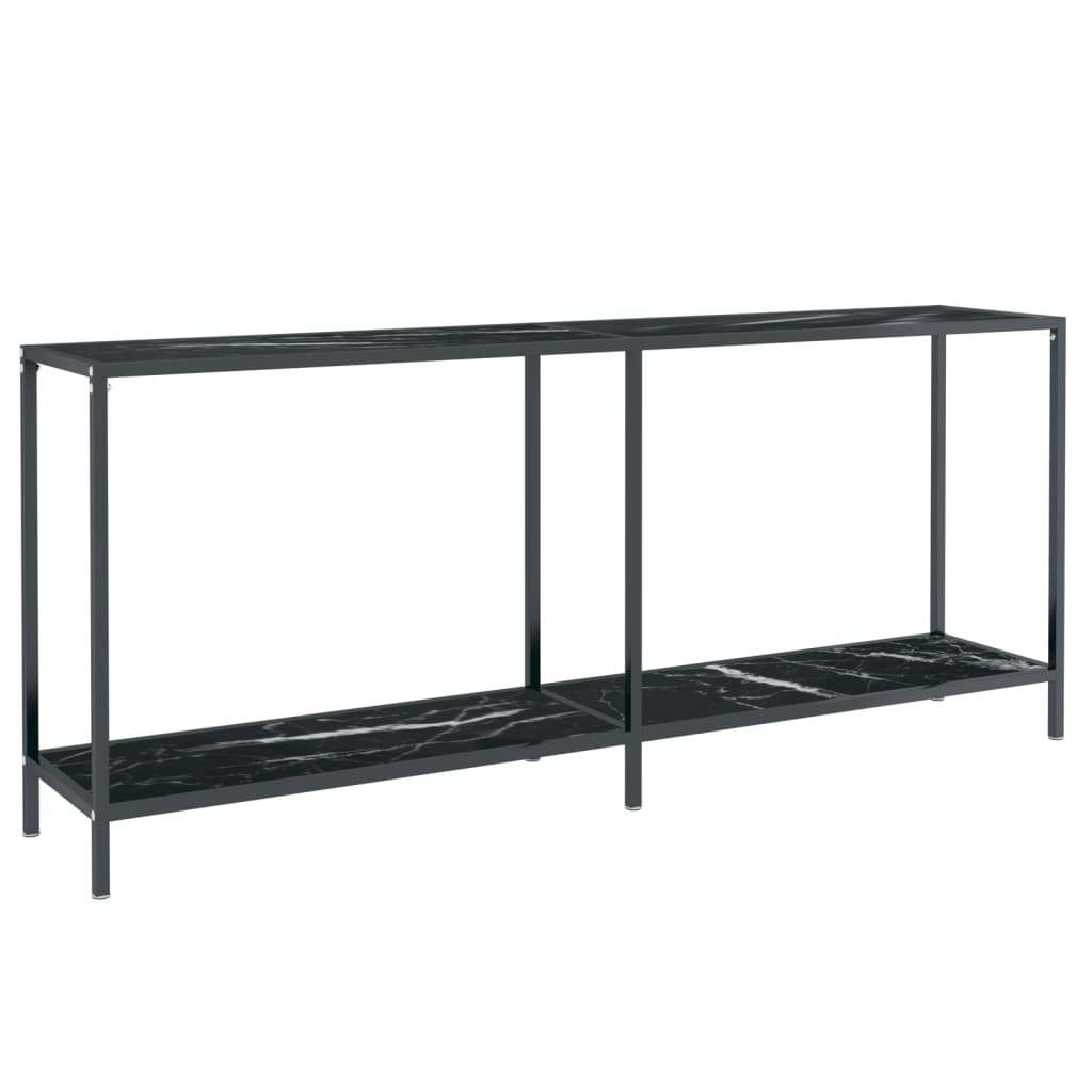Konzolni stol crni 180 x 35 x 75,5 cm od kaljenog stakla