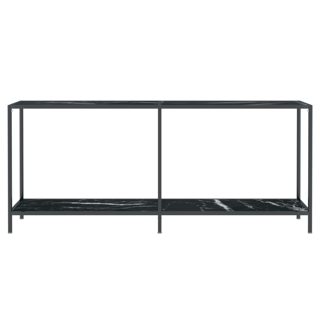 Konzolni stol crni 180 x 35 x 75,5 cm od kaljenog stakla