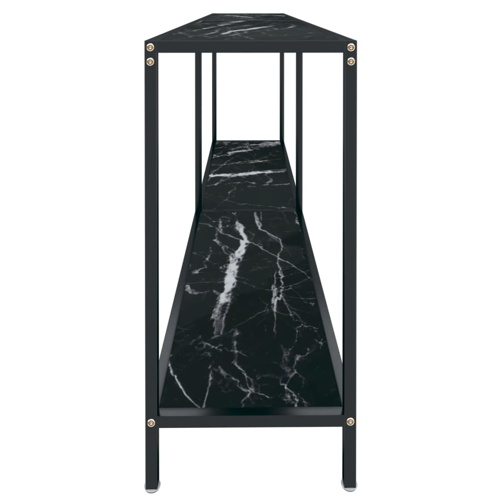 Konzolni stol crni 180 x 35 x 75,5 cm od kaljenog stakla