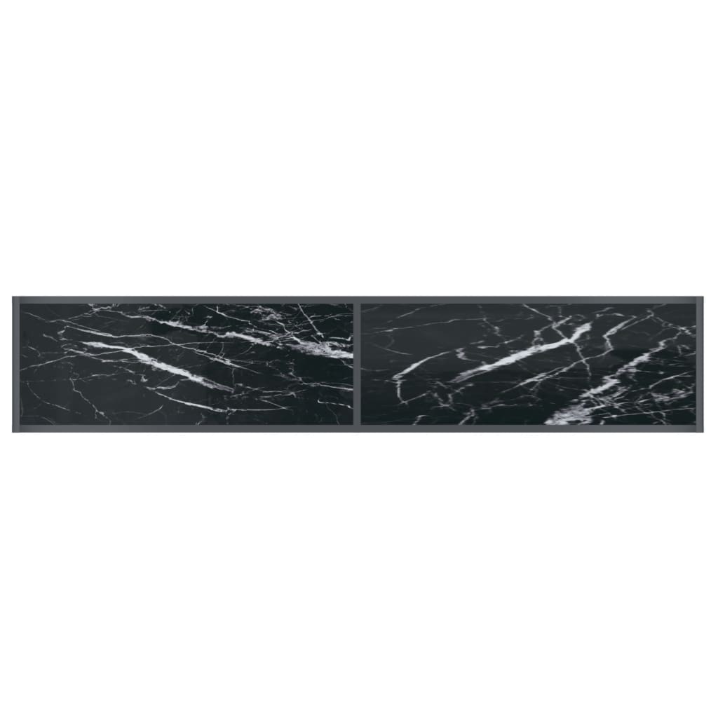 Konzolni stol crni 180 x 35 x 75,5 cm od kaljenog stakla
