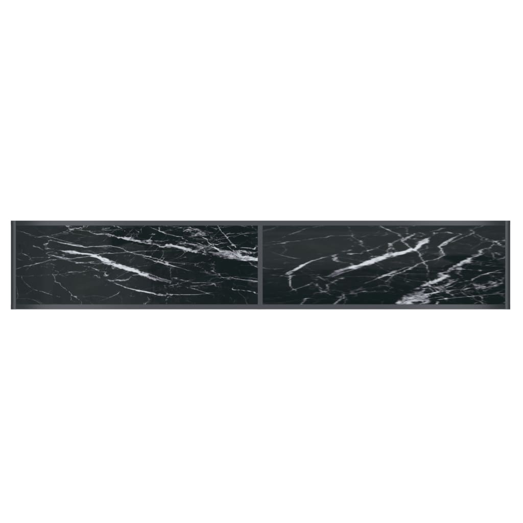 Konzolni stol crni 200 x 35 x 75,5 cm od kaljenog stakla