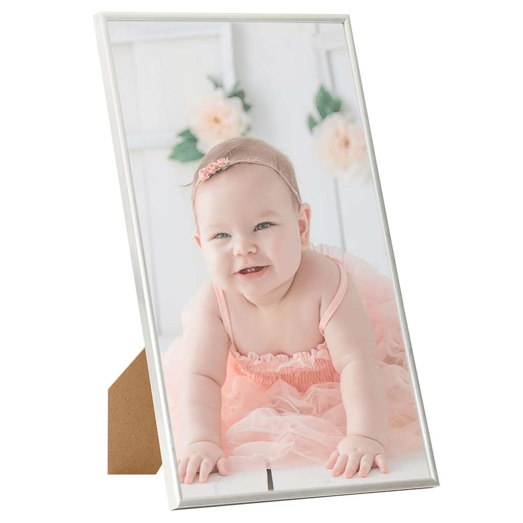 Okviri za fotografije 3 kom za stol srebrni 13 x 18 cm MDF