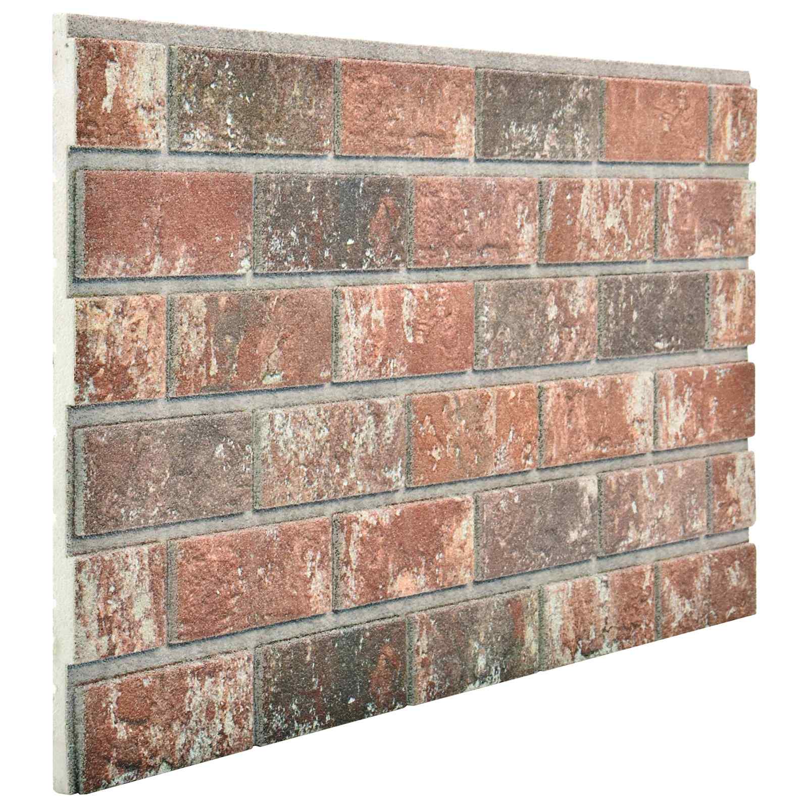 Zidne panele 10 pcs Tamno Smeđa i Siva 100 x 50 cm EPS pjena
