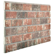 Zidne panele 10 pcs Tamno Smeđa i Siva 100 x 50 cm EPS pjena