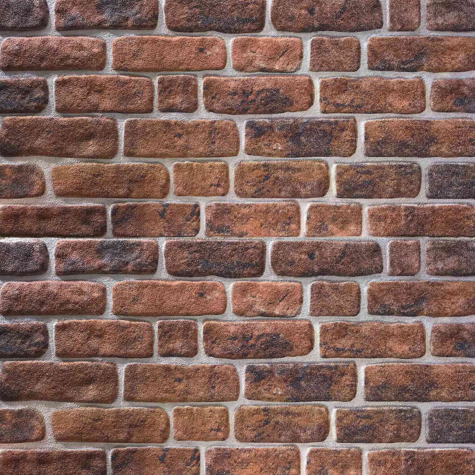 Zidne panele 10 pcs Smeđi cigla 100 x 50 cm EPS pjena