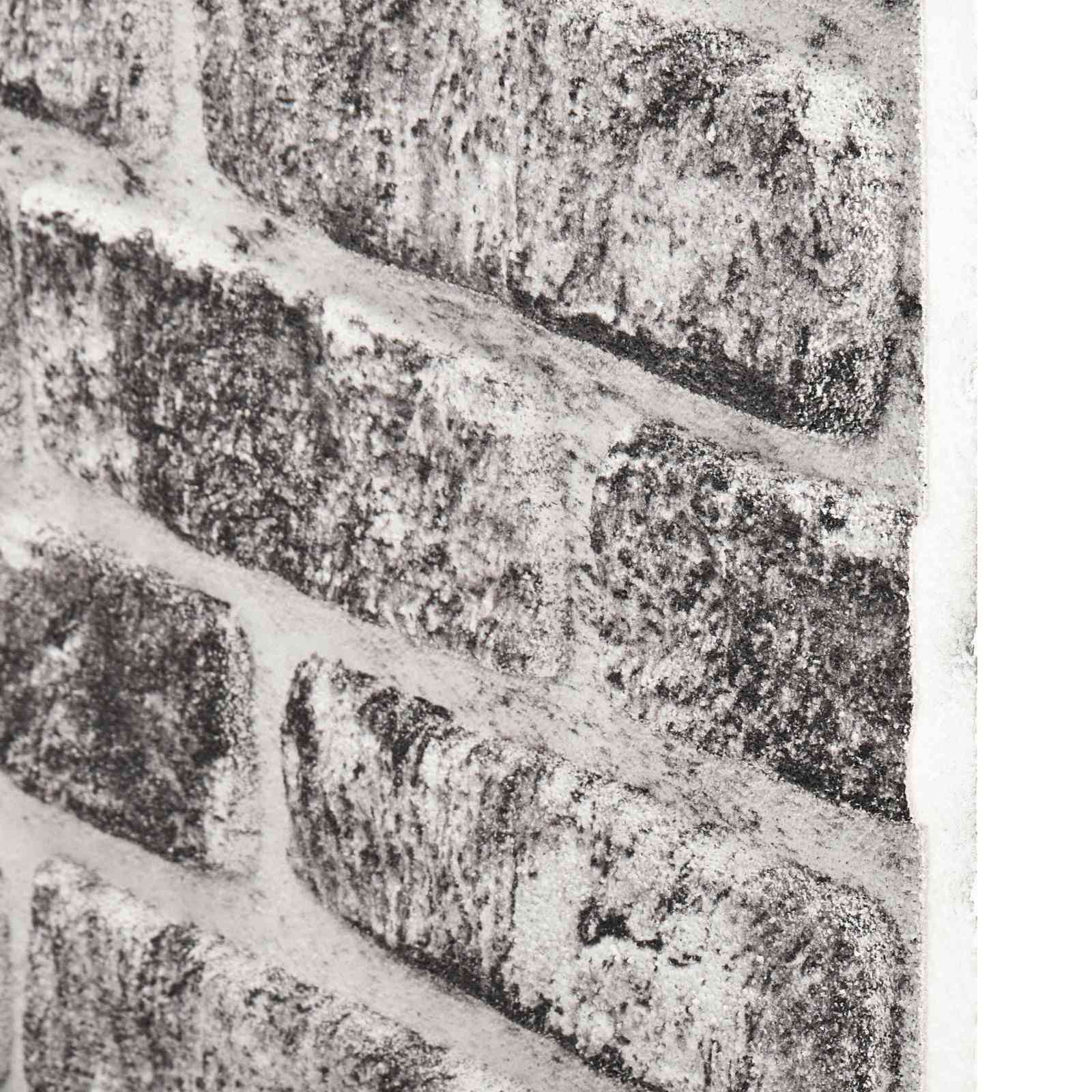 Zidne panele 10 pcs Tamno siva i bijela 100 x 50 cm EPS pjena