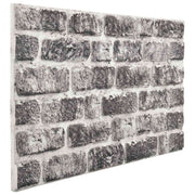 Zidne panele 10 pcs Tamno siva i bijela 100 x 50 cm EPS pjena