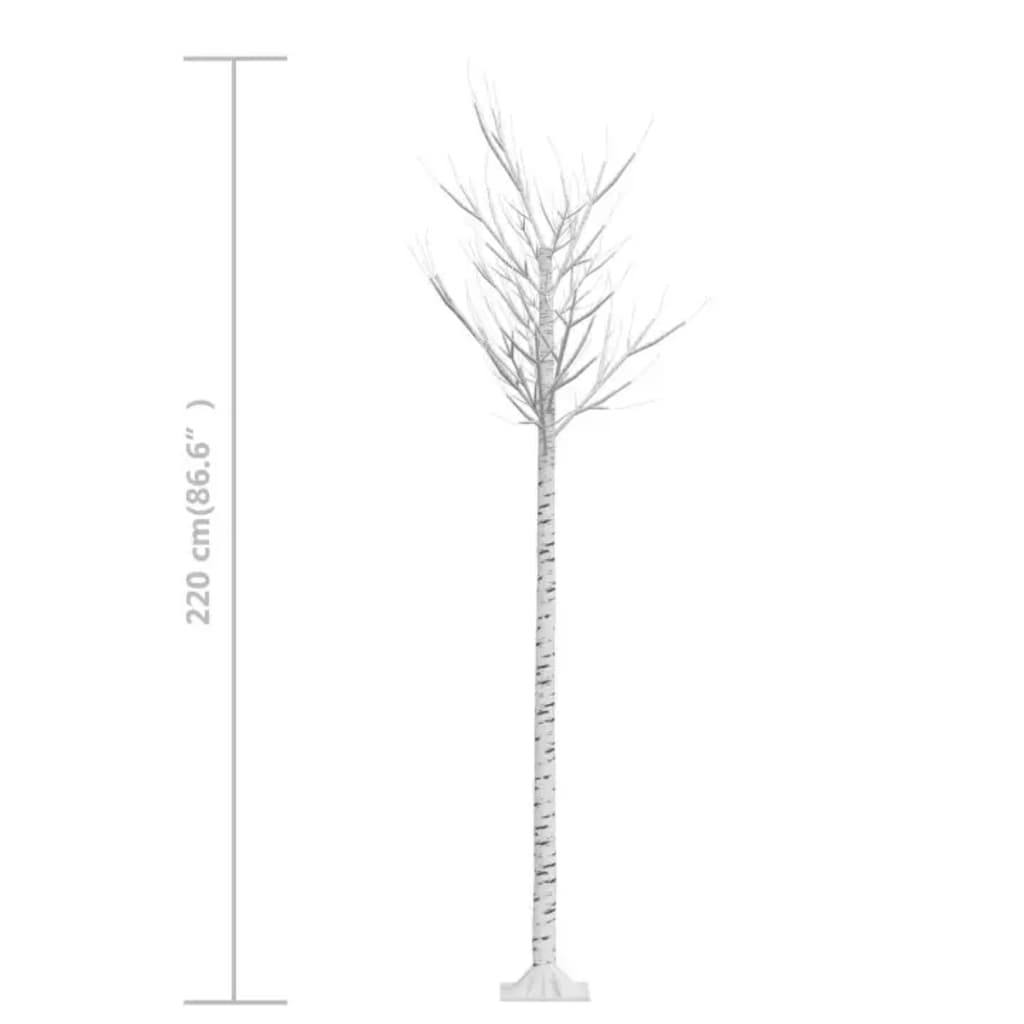 Božićno drvce 220 LED žarulja 2,2 m tople bijele izgled vrbe