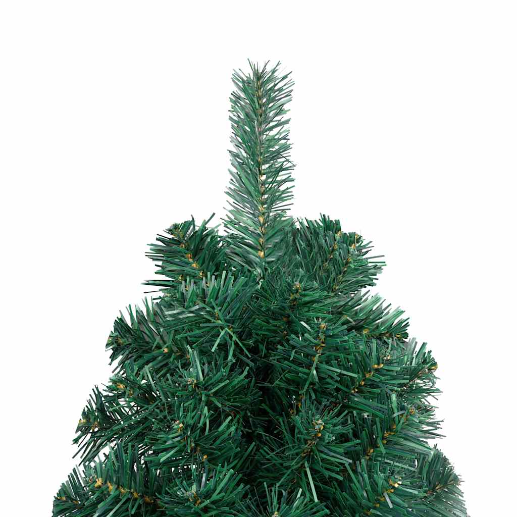 Umjetna osvijetljena polovica božićnog drvca zelena 240 cm