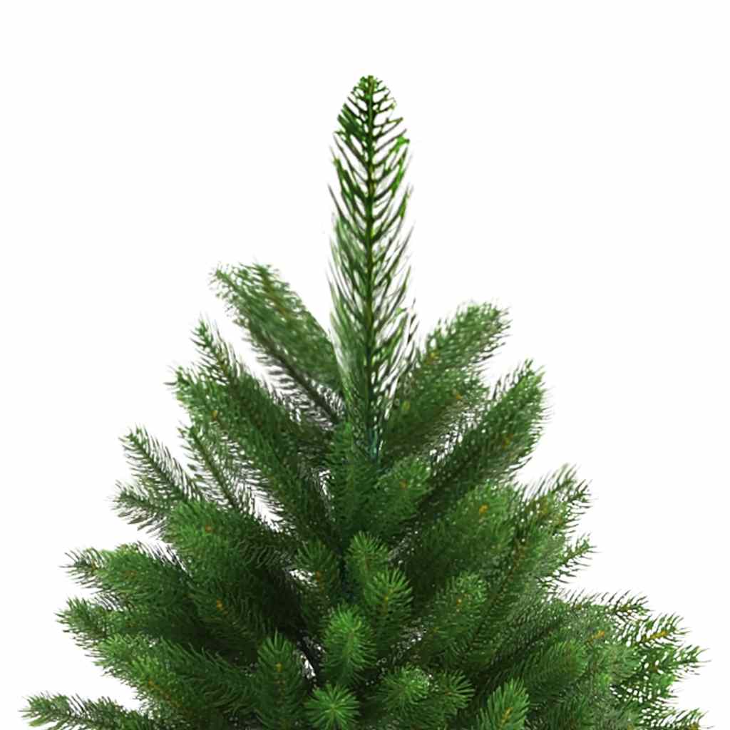 Umjetno osvijetljeno božićno drvce s kuglicama 240 cm zeleno