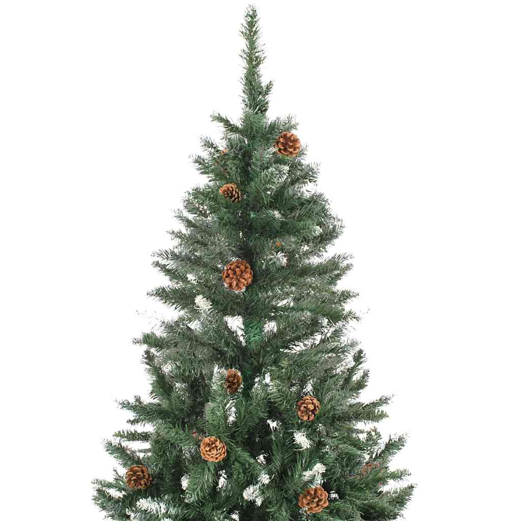 Umjetno osvijetljeno božićno drvce s kuglicama 210 cm