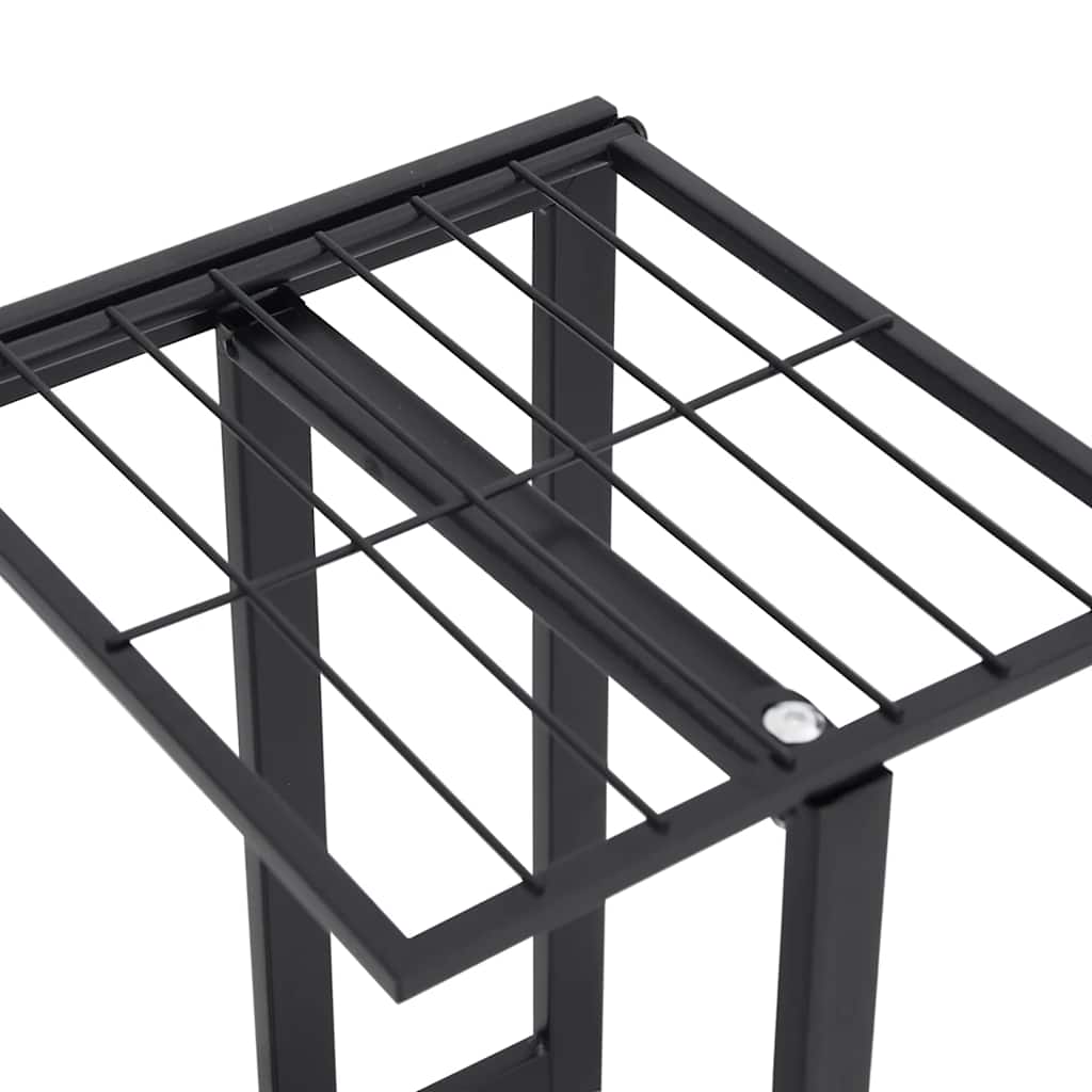 Stalak za cvijeće s 4 razine 43 x 22 x 76 cm crni metalni