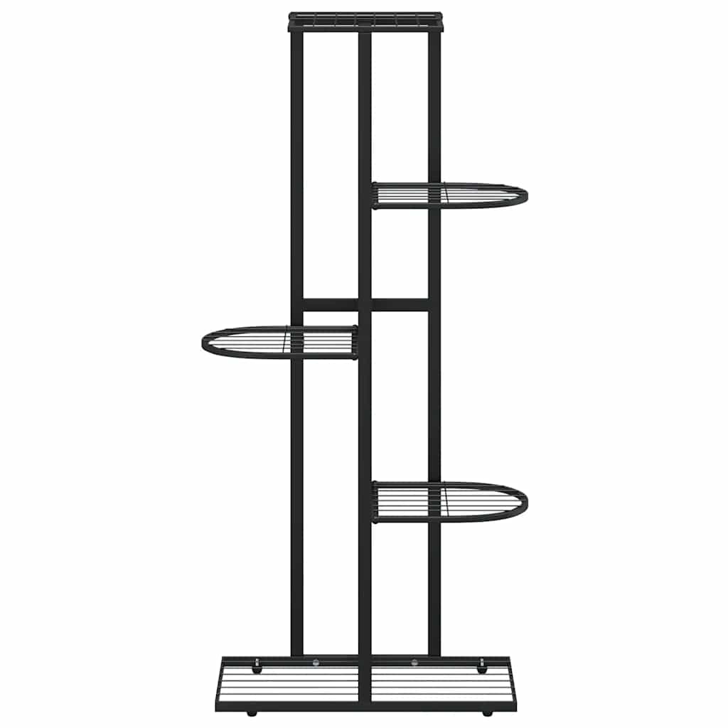 Stalak za cvijeće s 5 razina 43 x 22 x 98 cm crni metalni