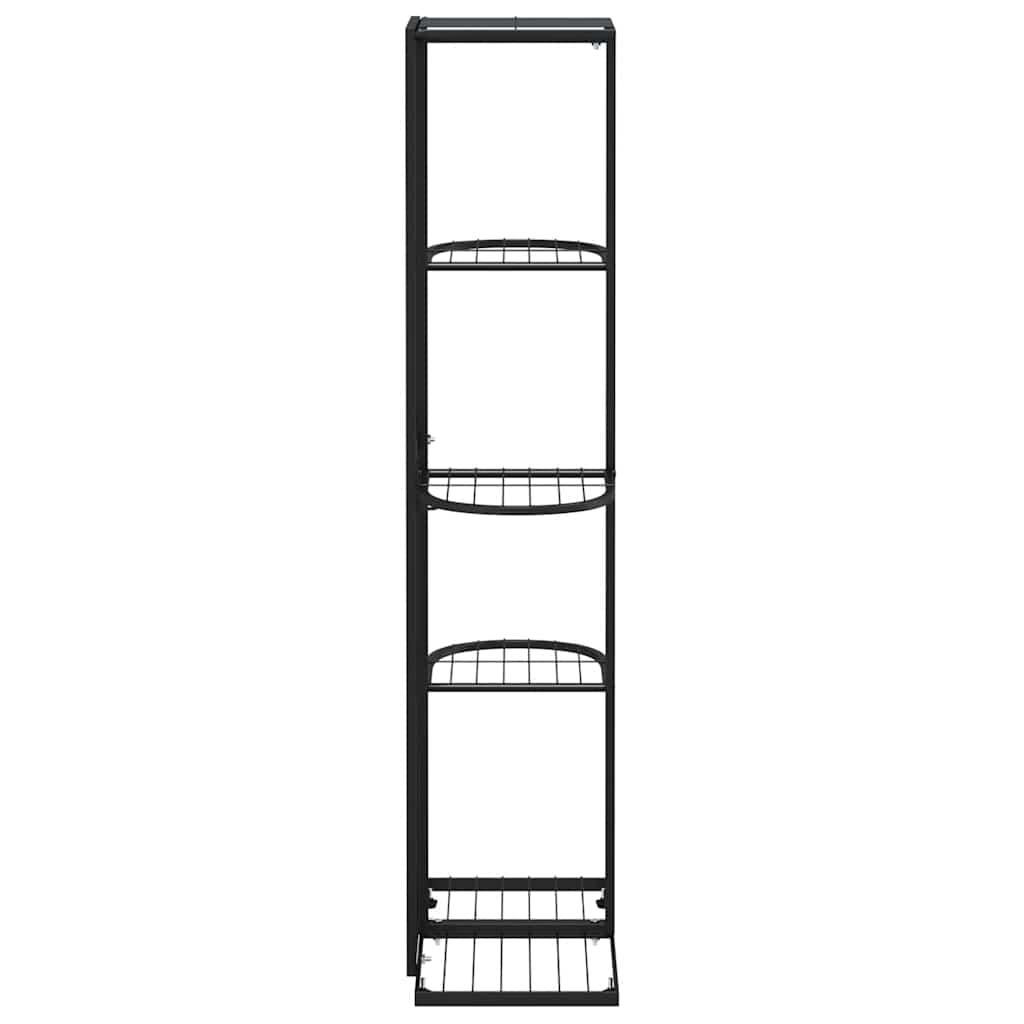 Stalak za cvijeće s 5 razina 43 x 22 x 98 cm crni metalni