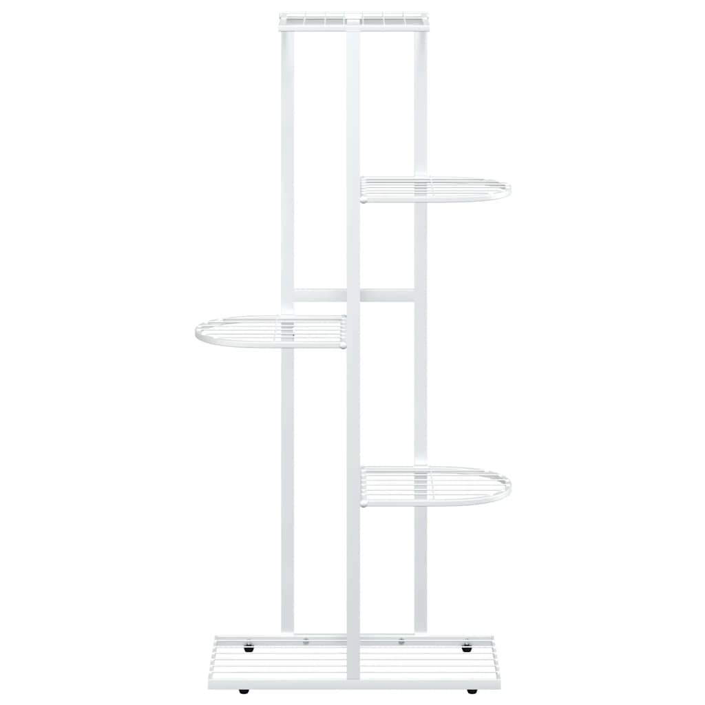 Stalak za cvijeće s 5 razina 43 x 22 x 98 cm bijeli metalni