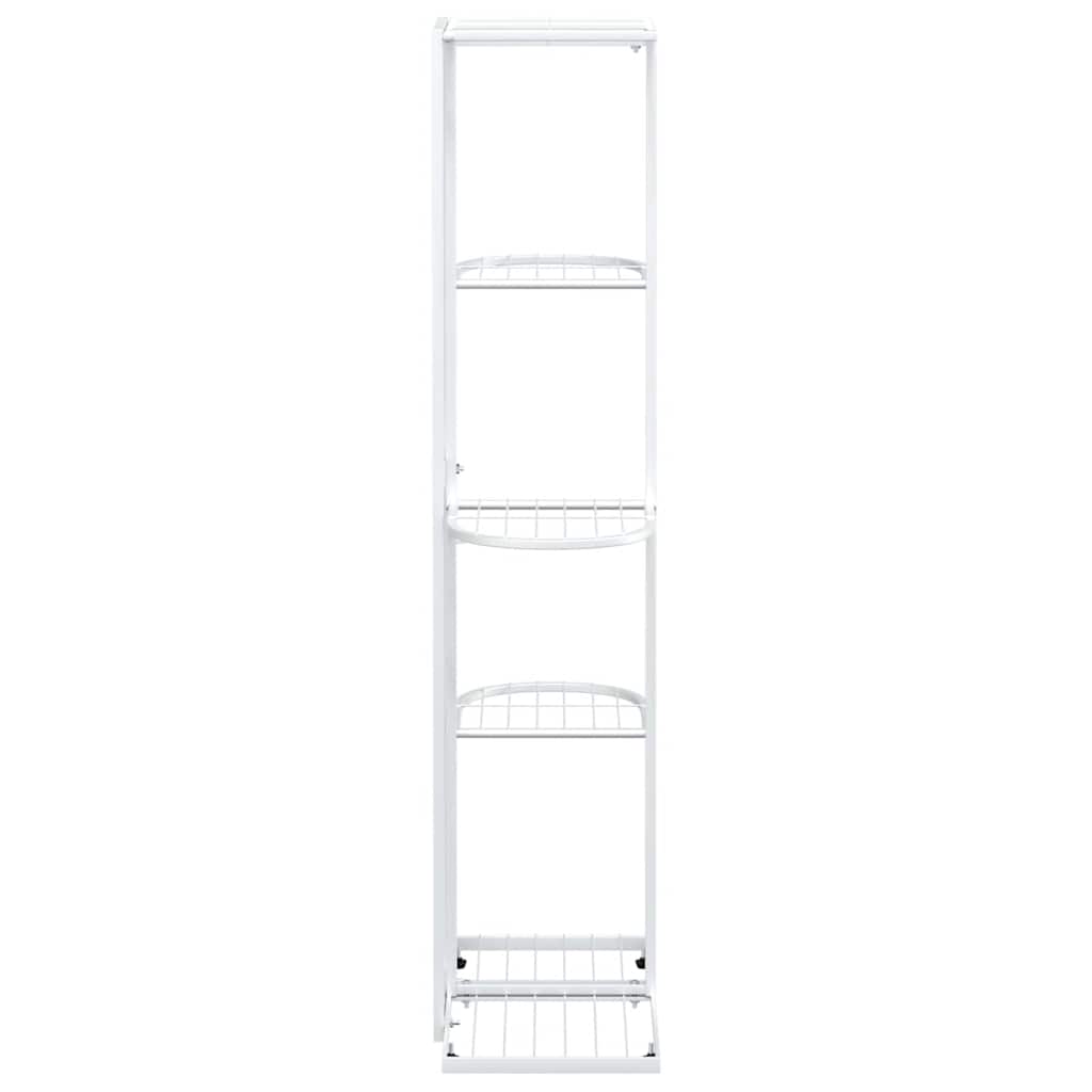 Stalak za cvijeće s 5 razina 43 x 22 x 98 cm bijeli metalni