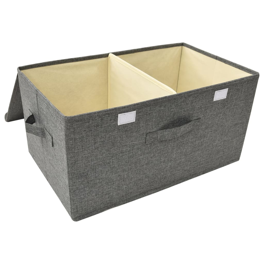 Kutija za pohranu od tkanine 50 x 30 x 25 cm antracit
