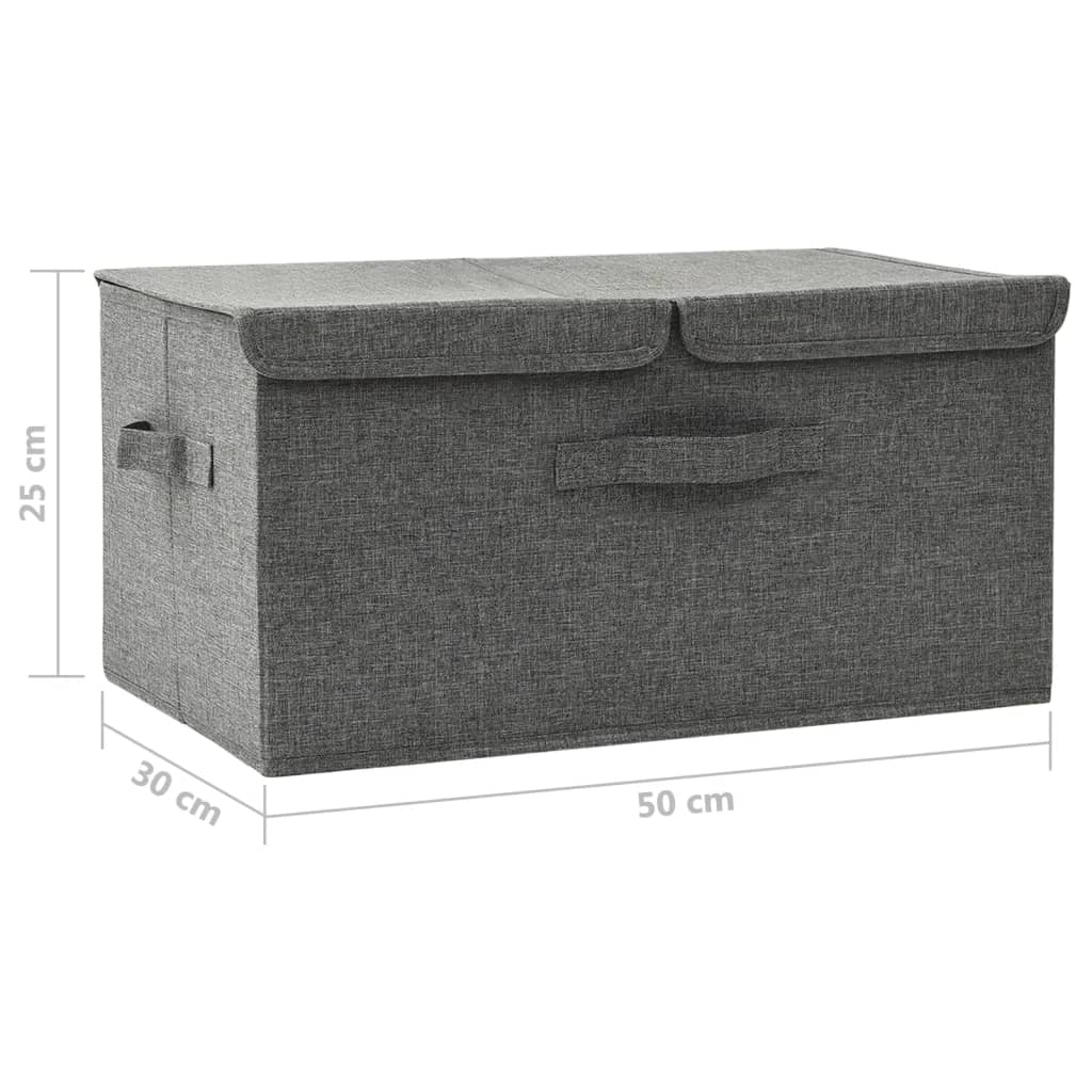 Kutija za pohranu od tkanine 50 x 30 x 25 cm antracit