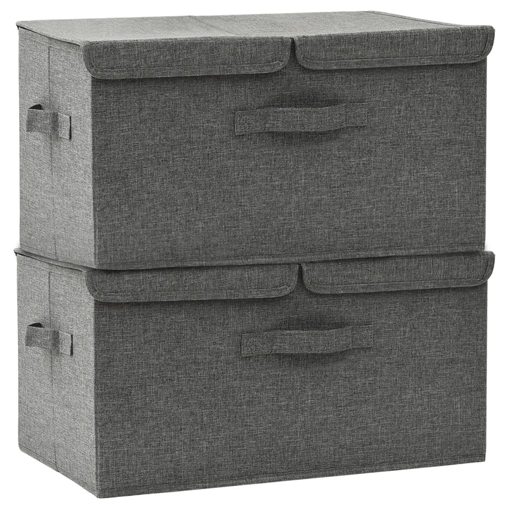 Kutije za pohranu 2 kom od tkanine 50 x 30 x 25 cm antracit