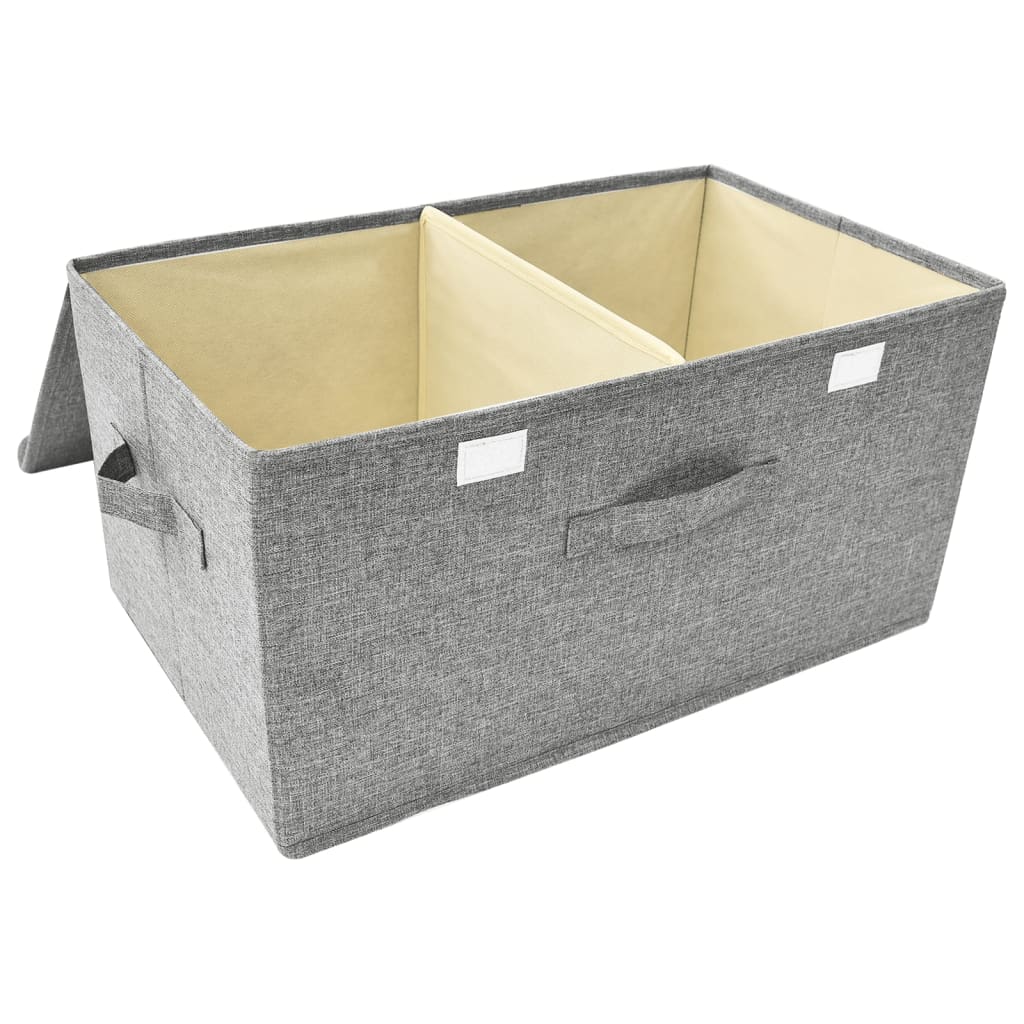 Kutije za pohranu 2 kom od tkanine 50 x 30 x 25 cm sive