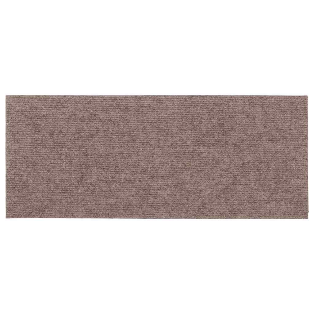 Prostirke za stepenice samoljepljive 15 kom 60x25 cm svijetlosmeđe pravokutne