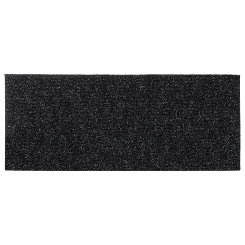 Prostirke za stepenice samoljepljive 15 kom 60x25 cm crne pravokutne