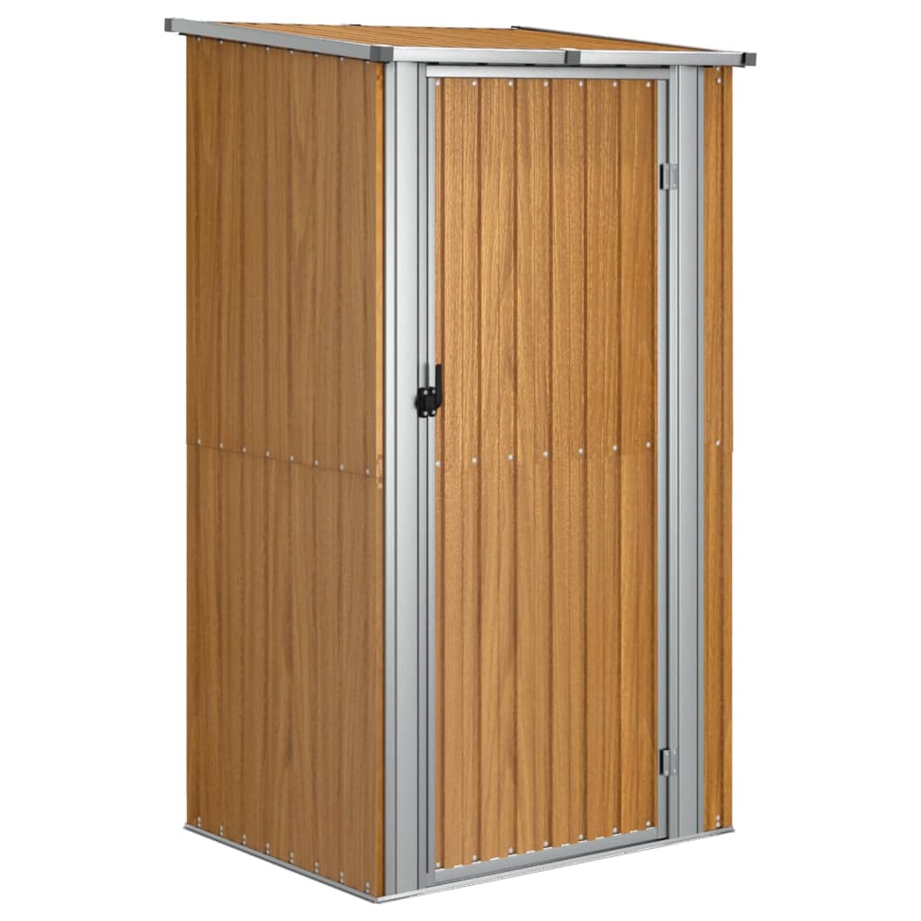 Vrtna kućica smeđa 118,5x97x209,5 cm pocinčani čelik