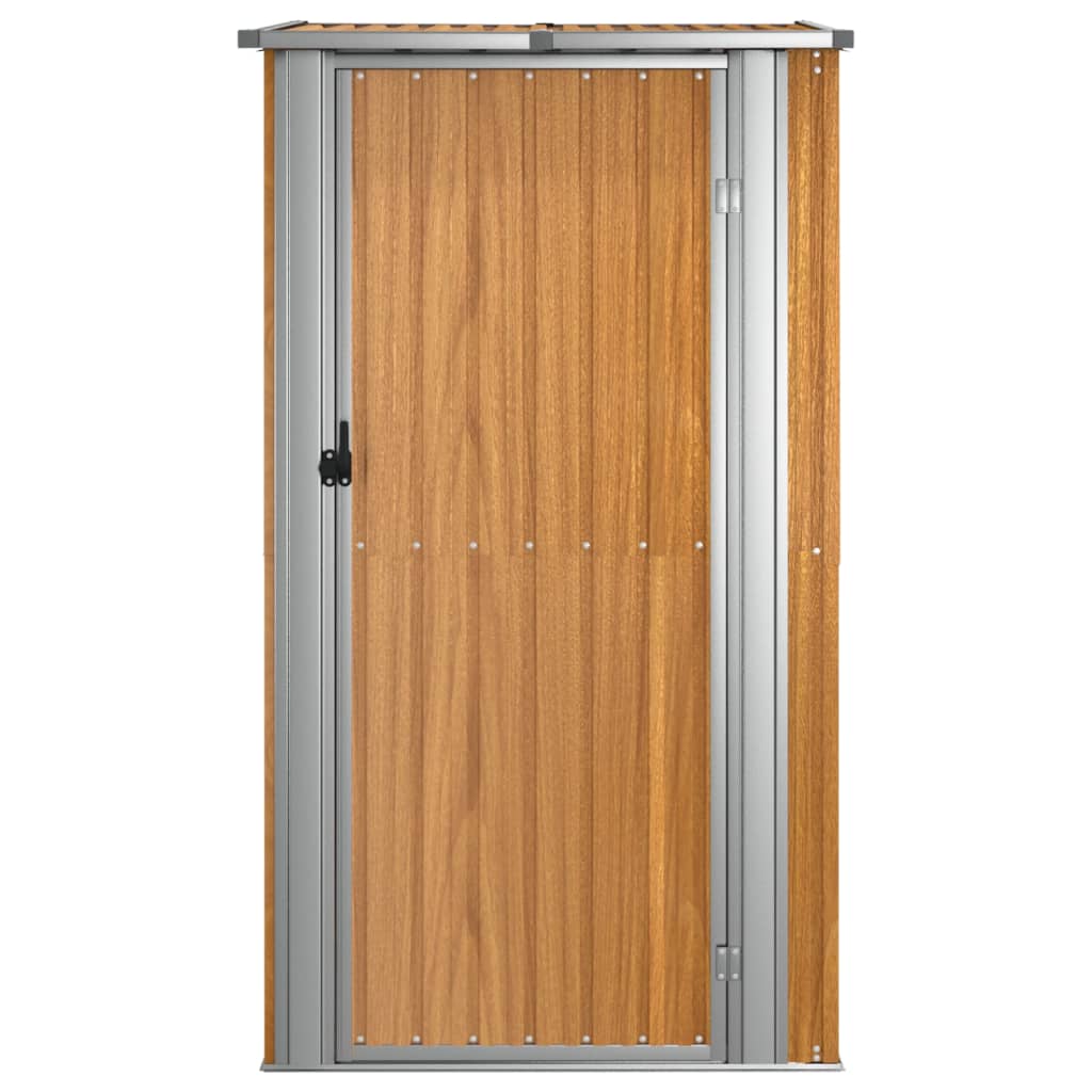 Vrtna kućica smeđa 118,5x97x209,5 cm pocinčani čelik