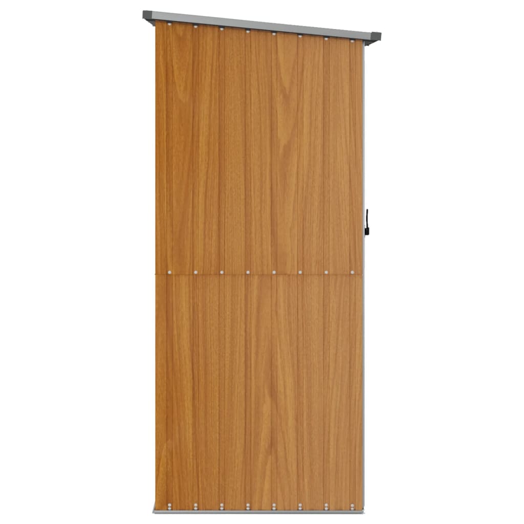 Vrtna kućica smeđa 118,5x97x209,5 cm pocinčani čelik