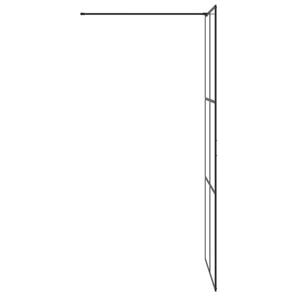 Pregrada za tuširanje s prozirnim staklom ESG 90 x 195 cm crna