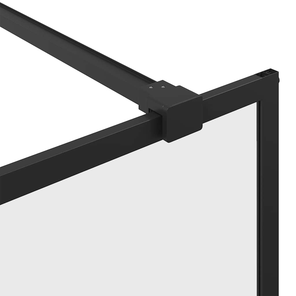 Pregrada za tuširanje s prozirnim staklom ESG 90 x 195 cm crna