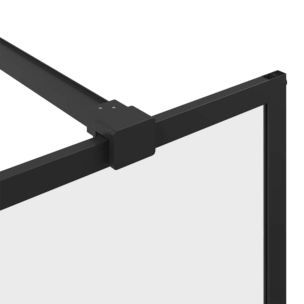 Pregrada za tuširanje s prozirnim staklom ESG 140 x 195 cm crna