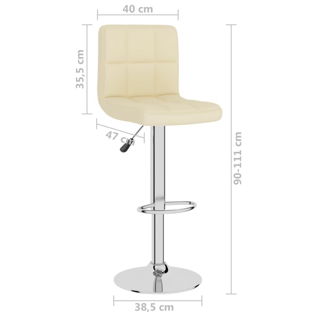 Barski stolac od tkanine krem