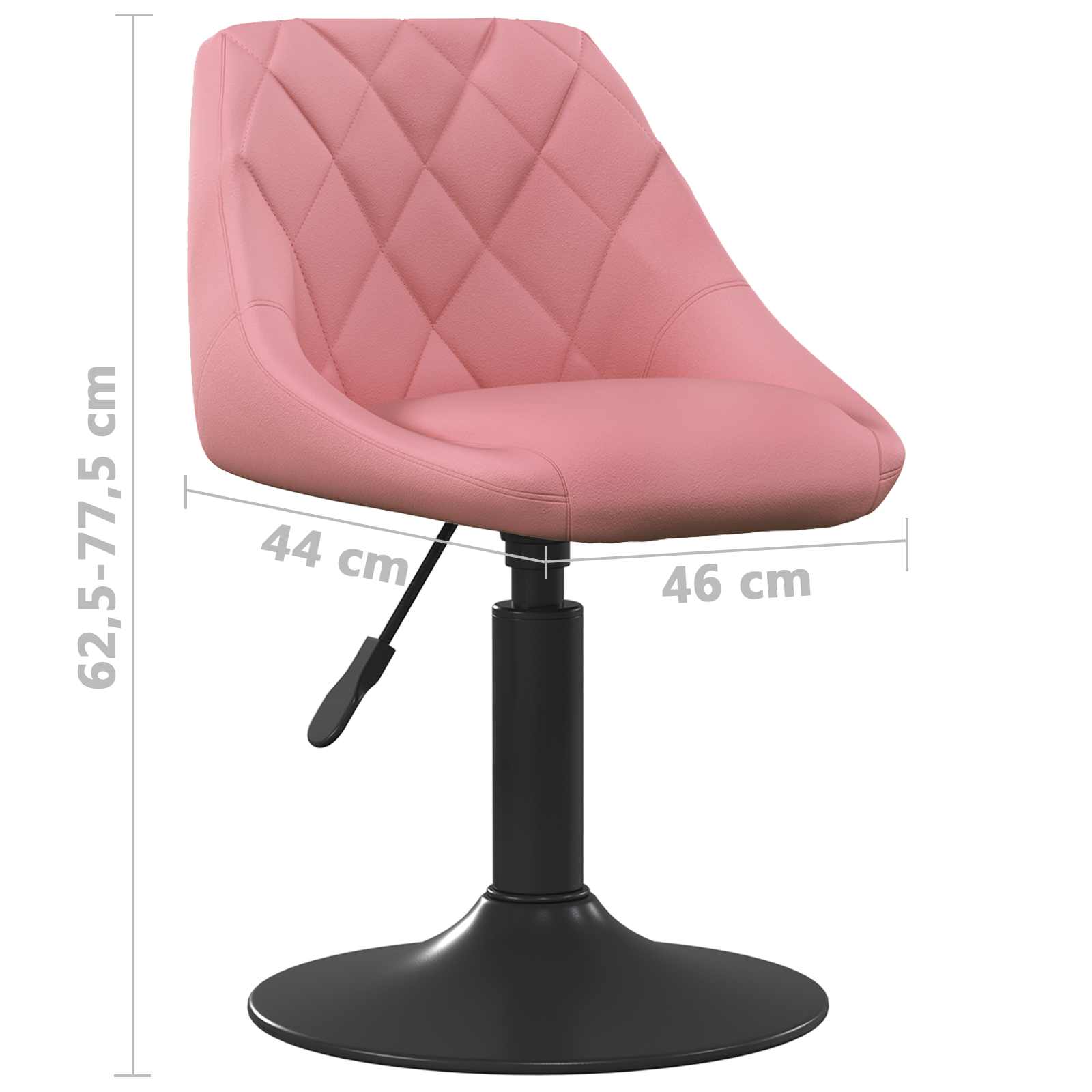 Barska stolica Ružičasta 46 x 44 x (62.5-77.5) cm Umjetna koža