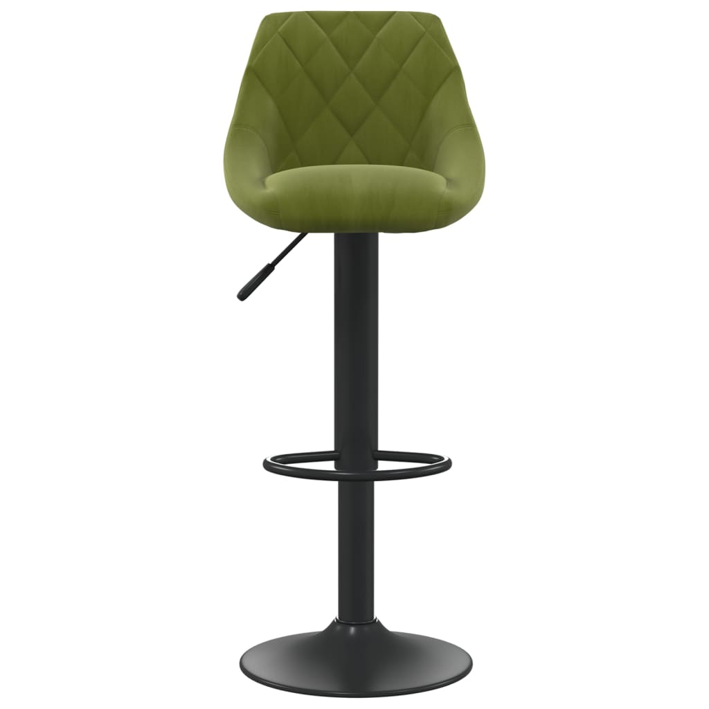 Barski stolac svjetlozeleni baršunasti