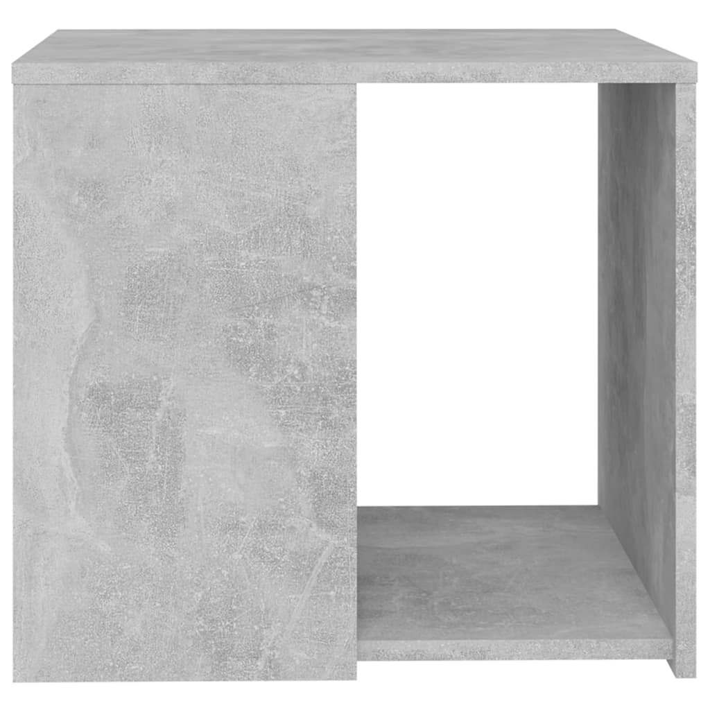 Bočni stolić siva boja betona 50 x 50 x 45 cm konstruirano drvo