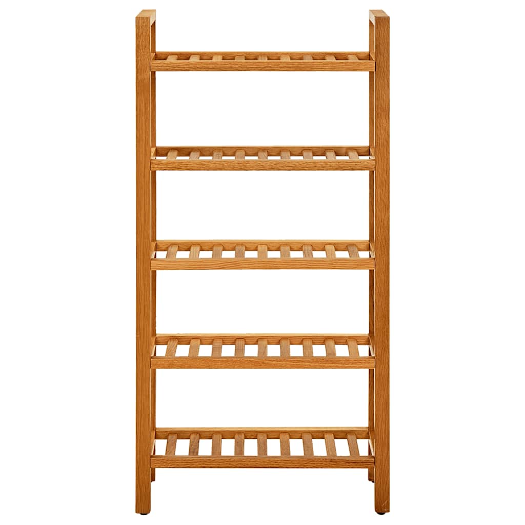 Stalak za obuću s 5 polica 50x27x100 cm od masivne hrastovine