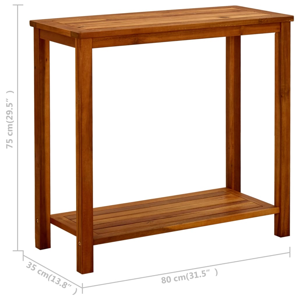 Vrtni konzolni stol 80 x 35 x 75 cm od masivnog bagremovog drva