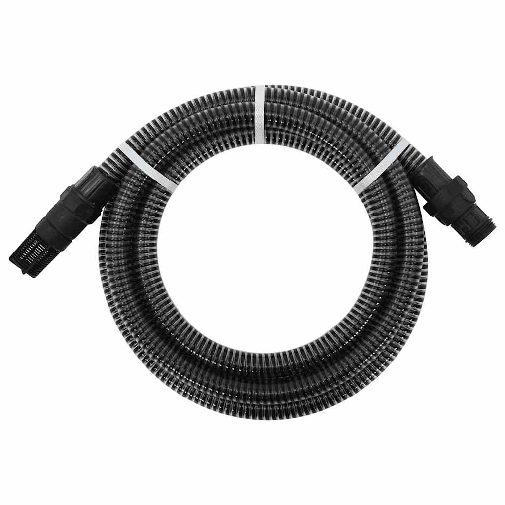 Usisno crijevo s PVC priključcima crno 1 " PVC 7 m